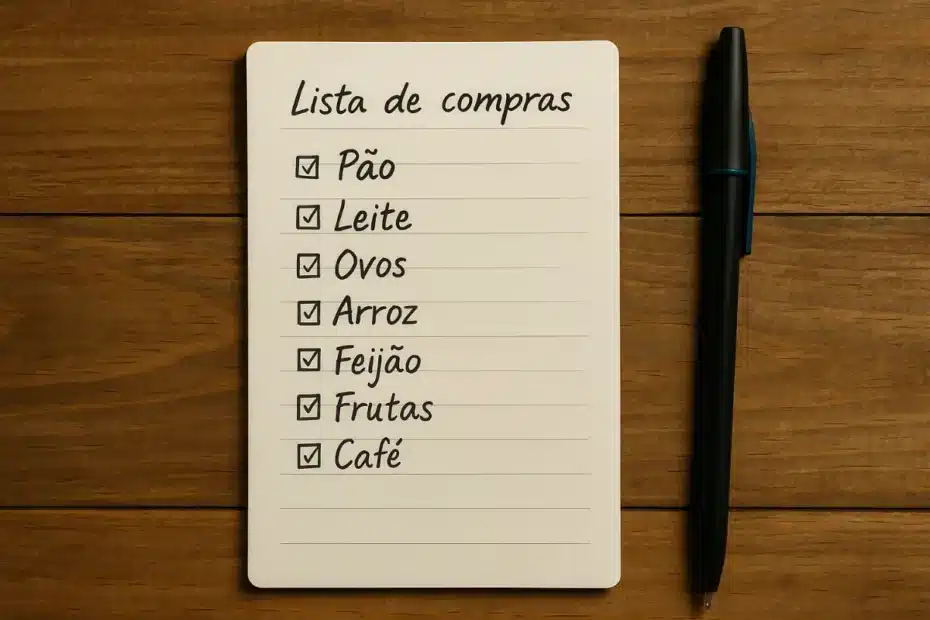 lista de compras ecônomica simples, que esta no dia a dia do brasileiro.