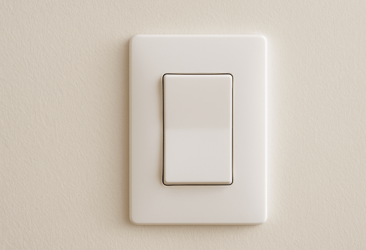 Interruptor de luz desligado, forma simples de como baixar a conta de luz, porém muito subestimada.
